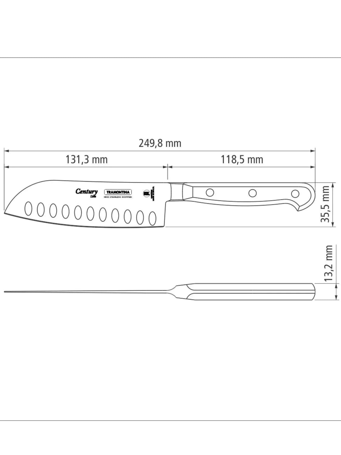 Tramontina 24020105 Century Santoku - Japán szakácskés 13cm / 5"